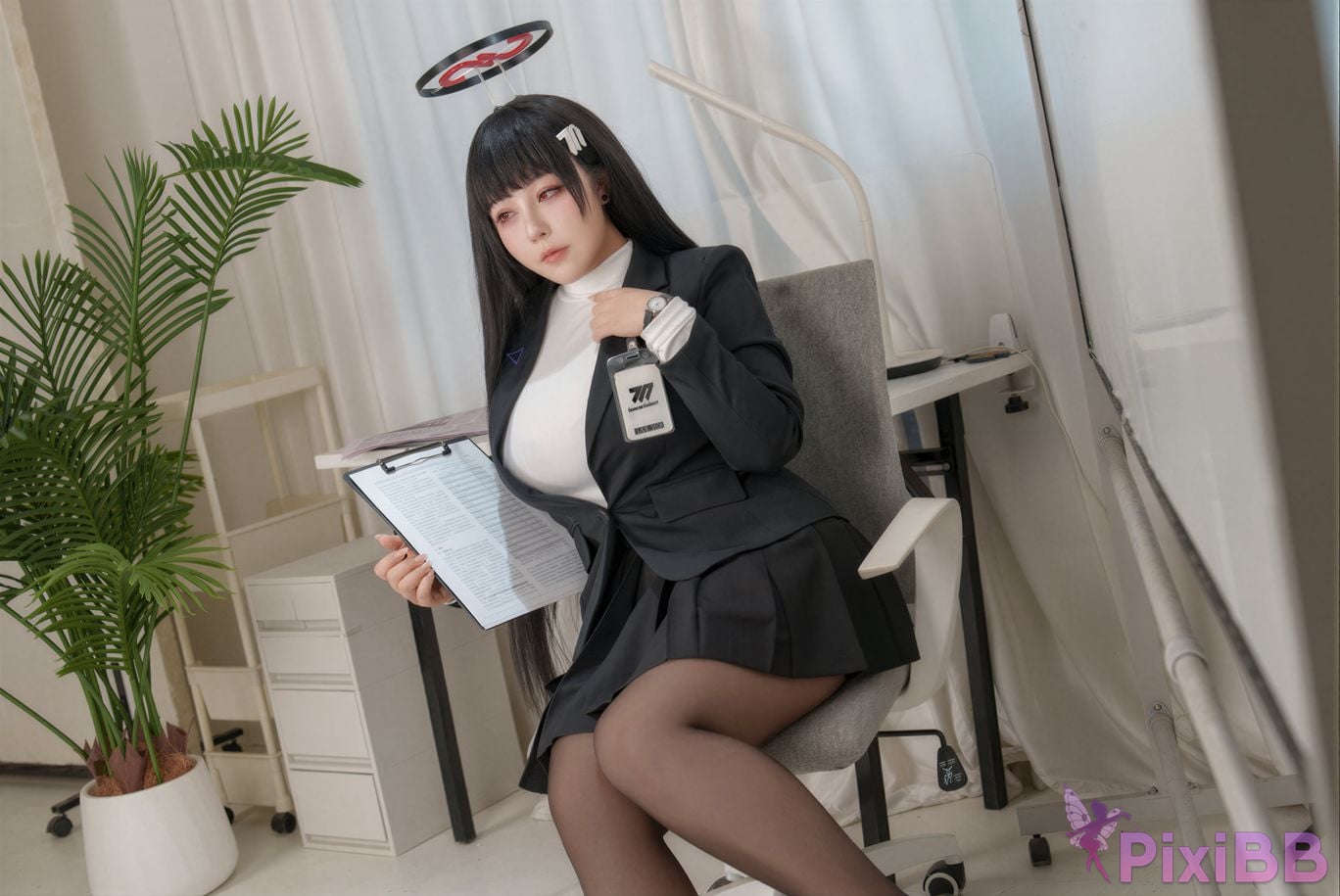 Cosplayer KANEKO Ka meow rioko Liangliangzi Double azure file TC PixiBB.COM 029