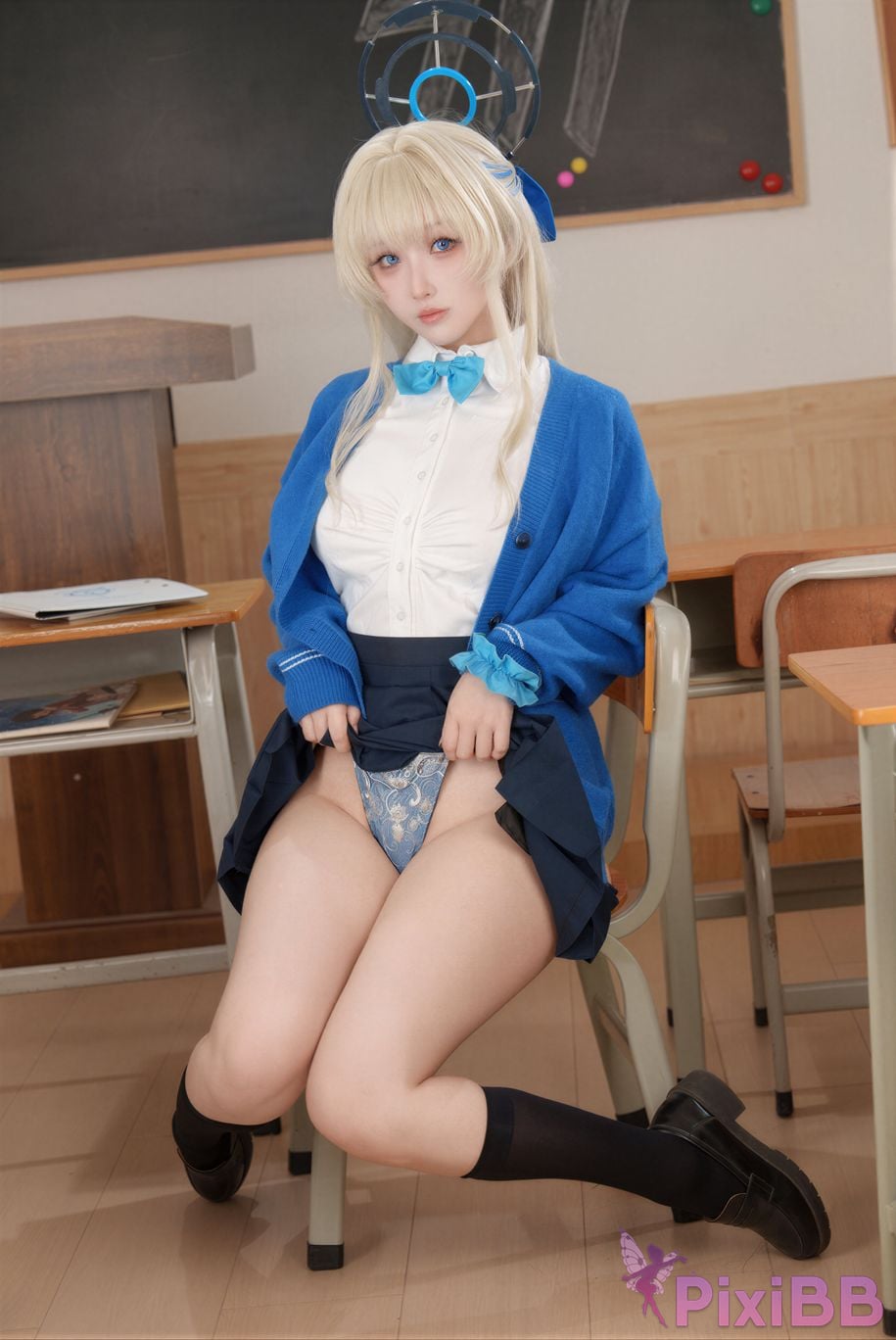 Cosplayer KANEKO Ka meow rioko Liangliangzi Double azure file TC PixiBB.COM 056