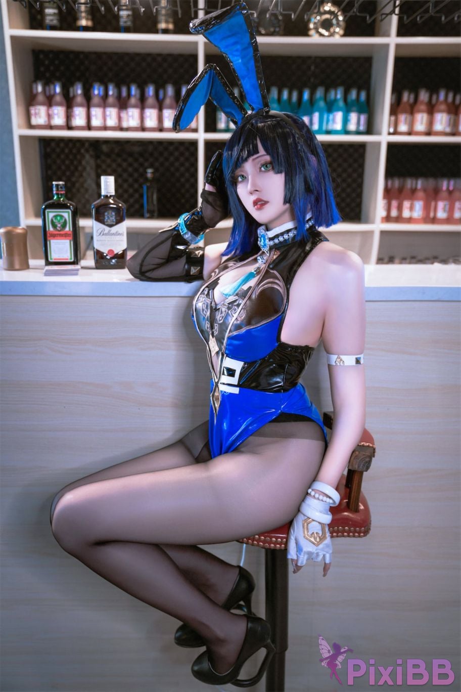 Cosplayer Natsuko Xia Xiazi Genshin Night Orchid Bunny Girl PixiBB.COM 005