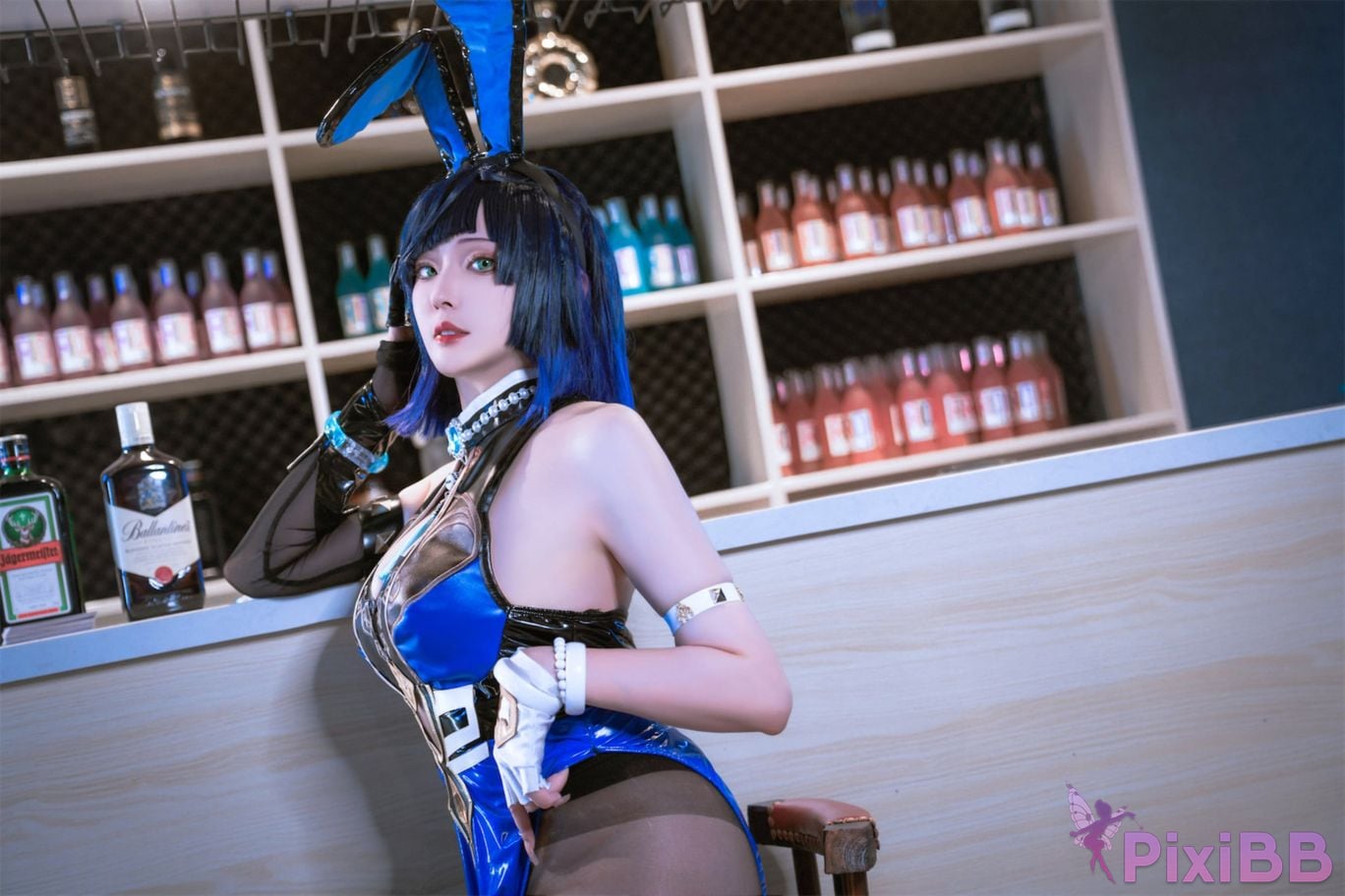 Cosplayer Natsuko Xia Xiazi Genshin Night Orchid Bunny Girl PixiBB.COM 007
