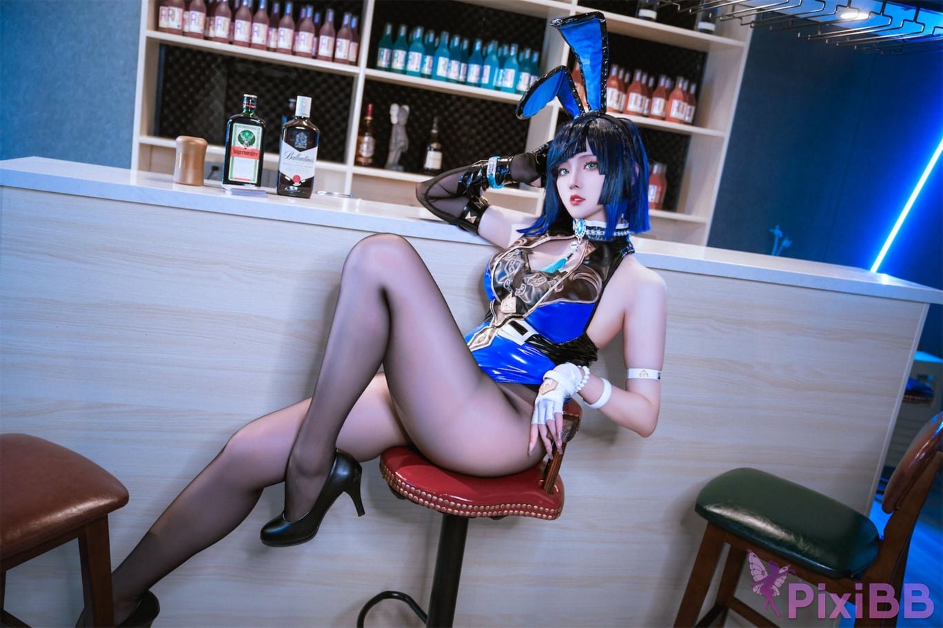 Cosplayer Natsuko Xia Xiazi Genshin Night Orchid Bunny Girl PixiBB.COM 021