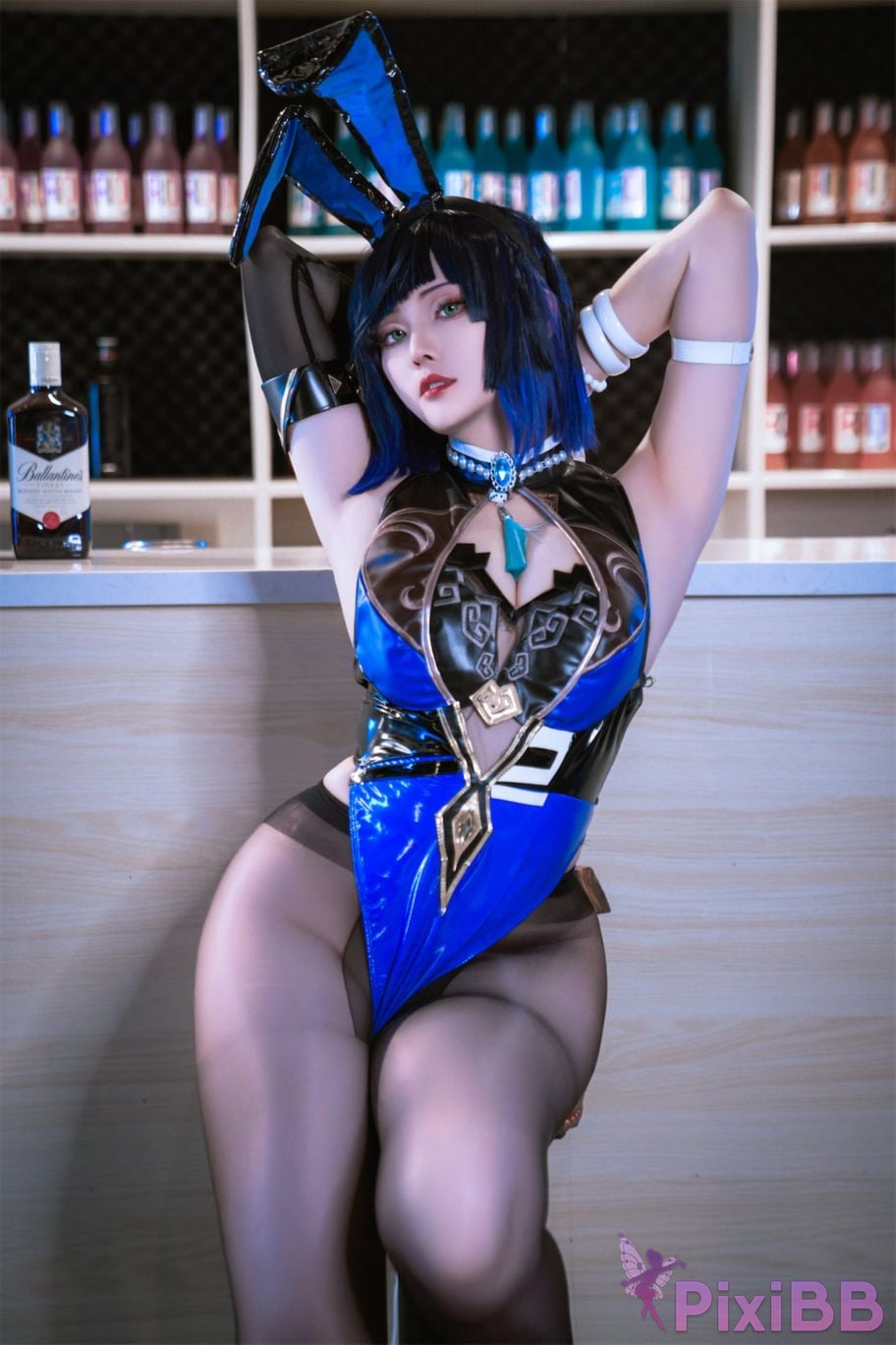 Cosplayer Natsuko Xia Xiazi Genshin Night Orchid Bunny Girl PixiBB.COM 029