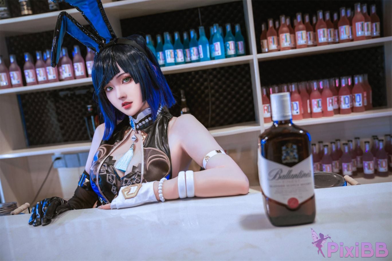 Cosplayer Natsuko Xia Xiazi Genshin Night Orchid Bunny Girl PixiBB.COM 036