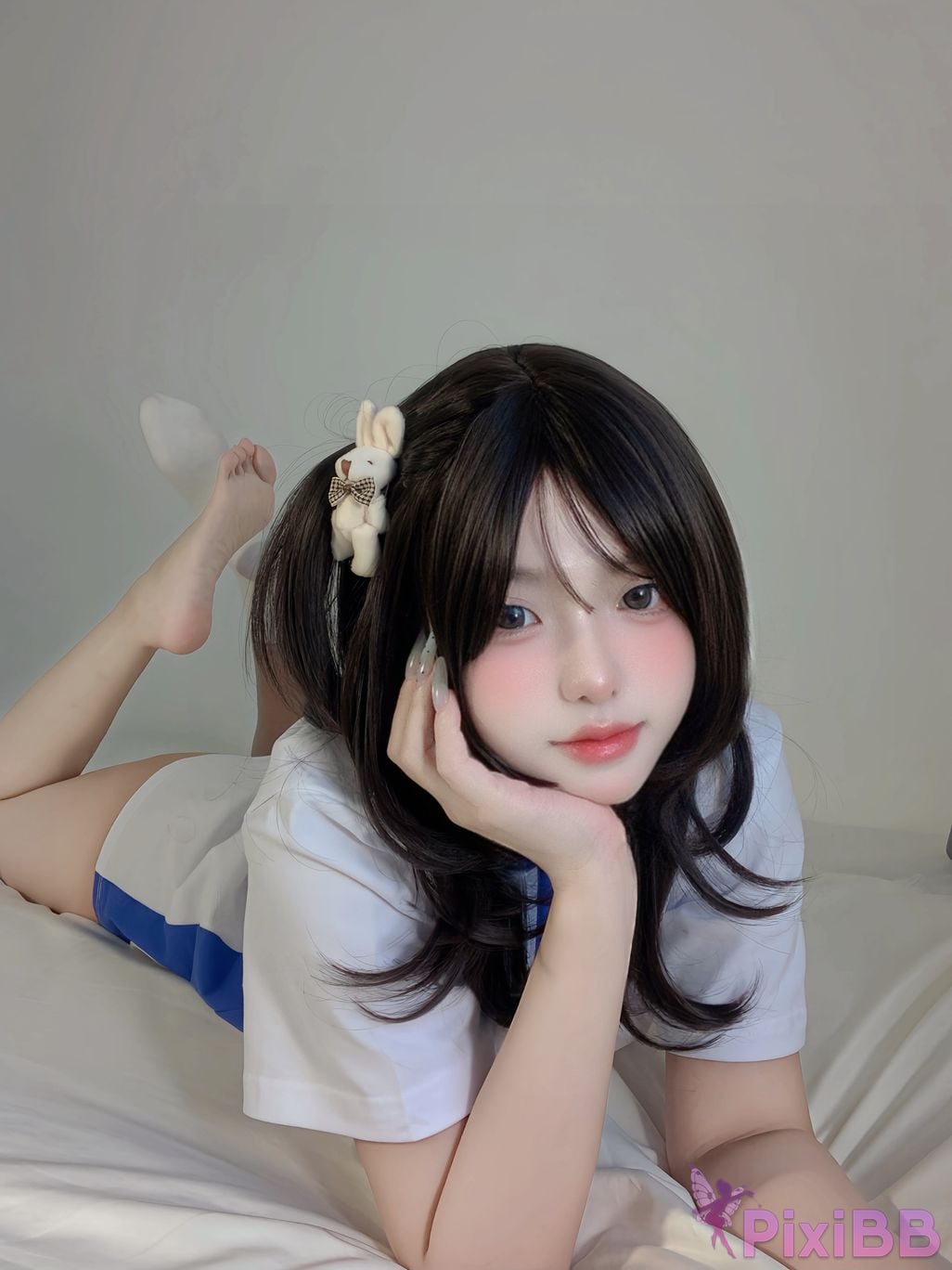 Cosplayer Real treasure Sweet girl in school uniform PixiBB.COM 007