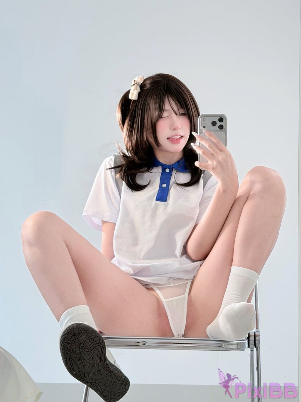 Cosplayer Real treasure Sweet girl in school uniform PixiBB.COM 018
