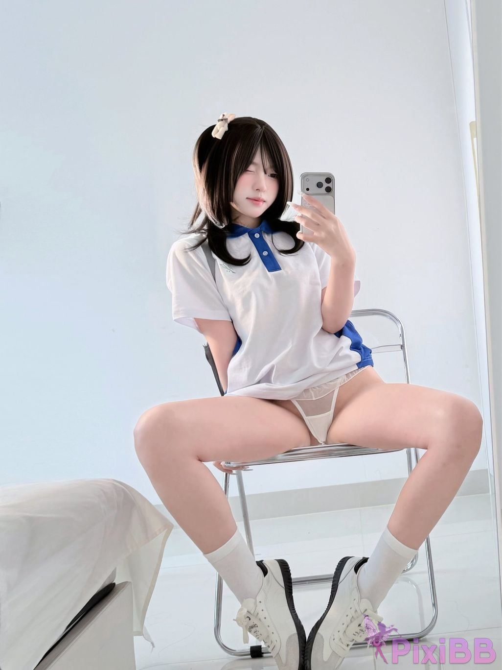 Cosplayer Real treasure Sweet girl in school uniform PixiBB.COM 020
