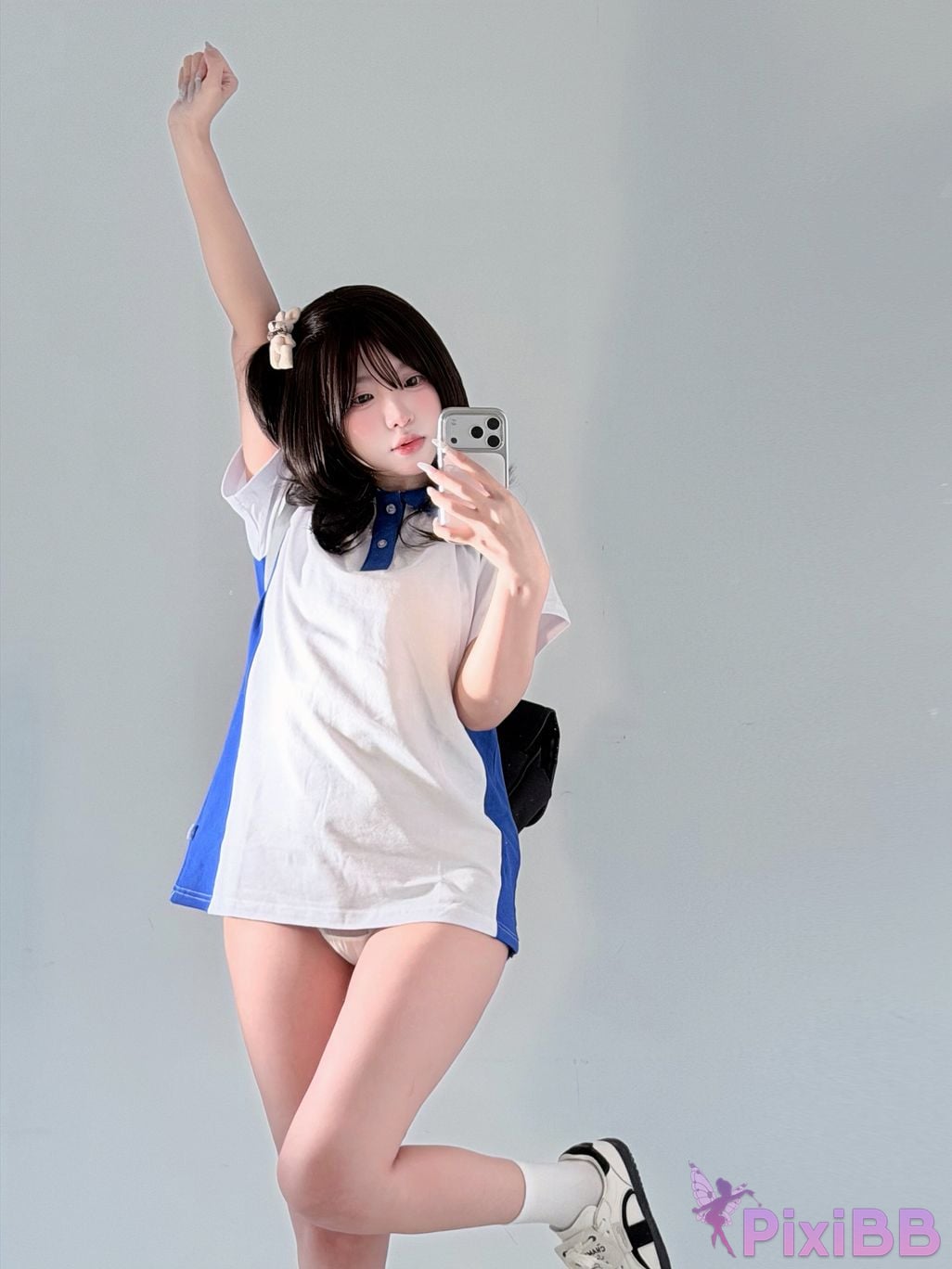 Cosplayer Real treasure Sweet girl in school uniform PixiBB.COM 028