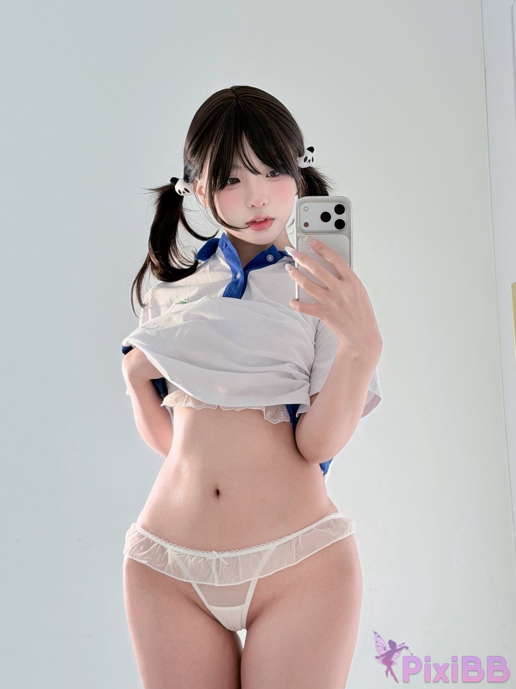 Cosplayer Real treasure Sweet girl in school uniform PixiBB.COM 033