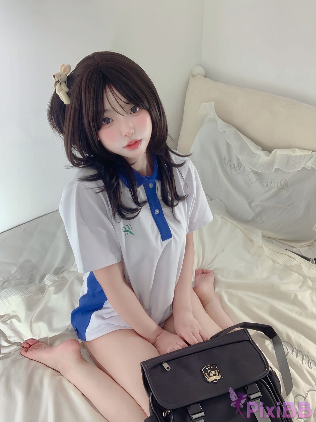 Cosplayer Real treasure Sweet girl in school uniform PixiBB.COM 045