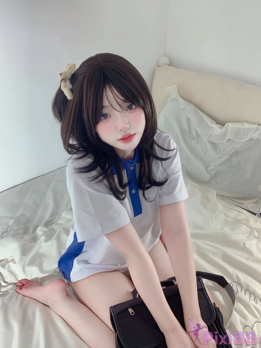 Cosplayer Real treasure Sweet girl in school uniform PixiBB.COM 056
