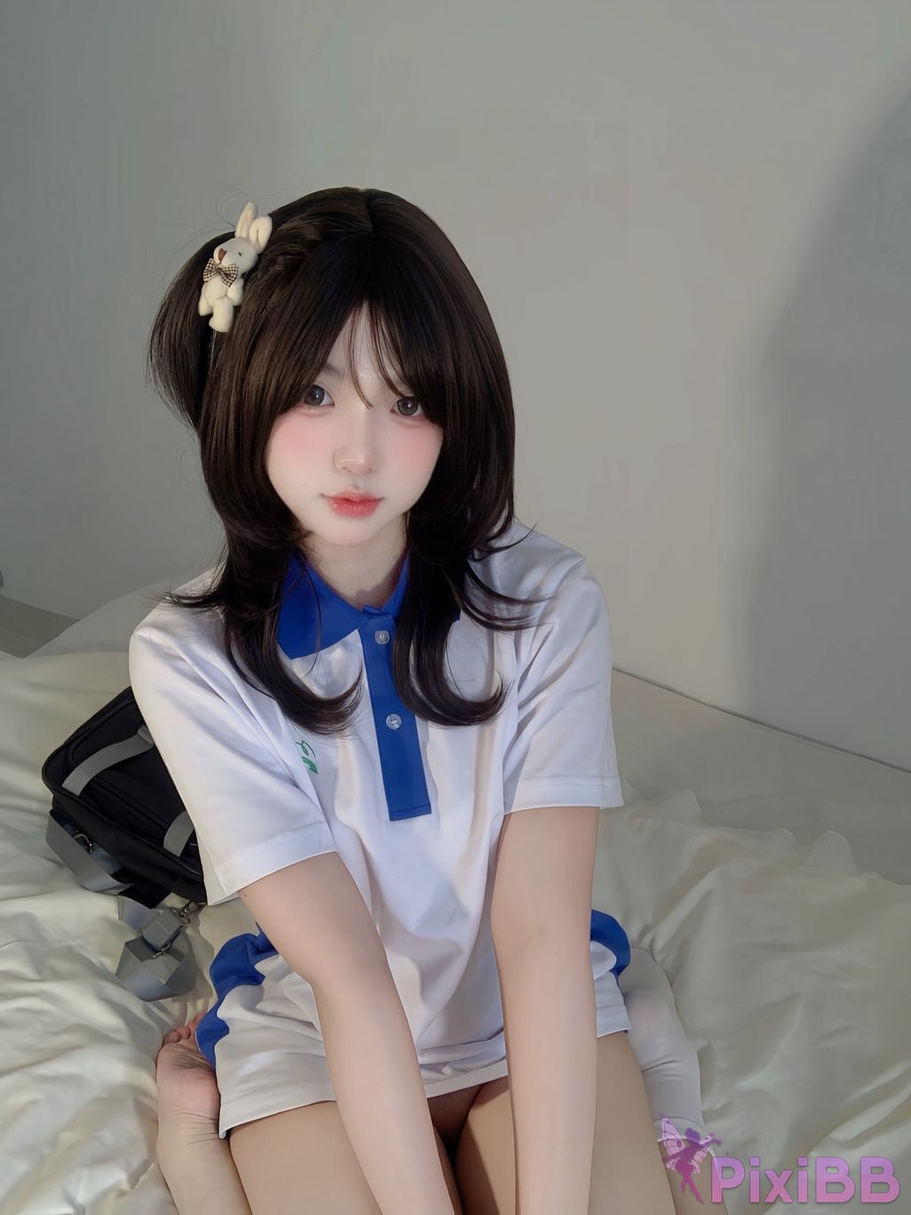 Cosplayer Real treasure Sweet girl in school uniform PixiBB.COM 071