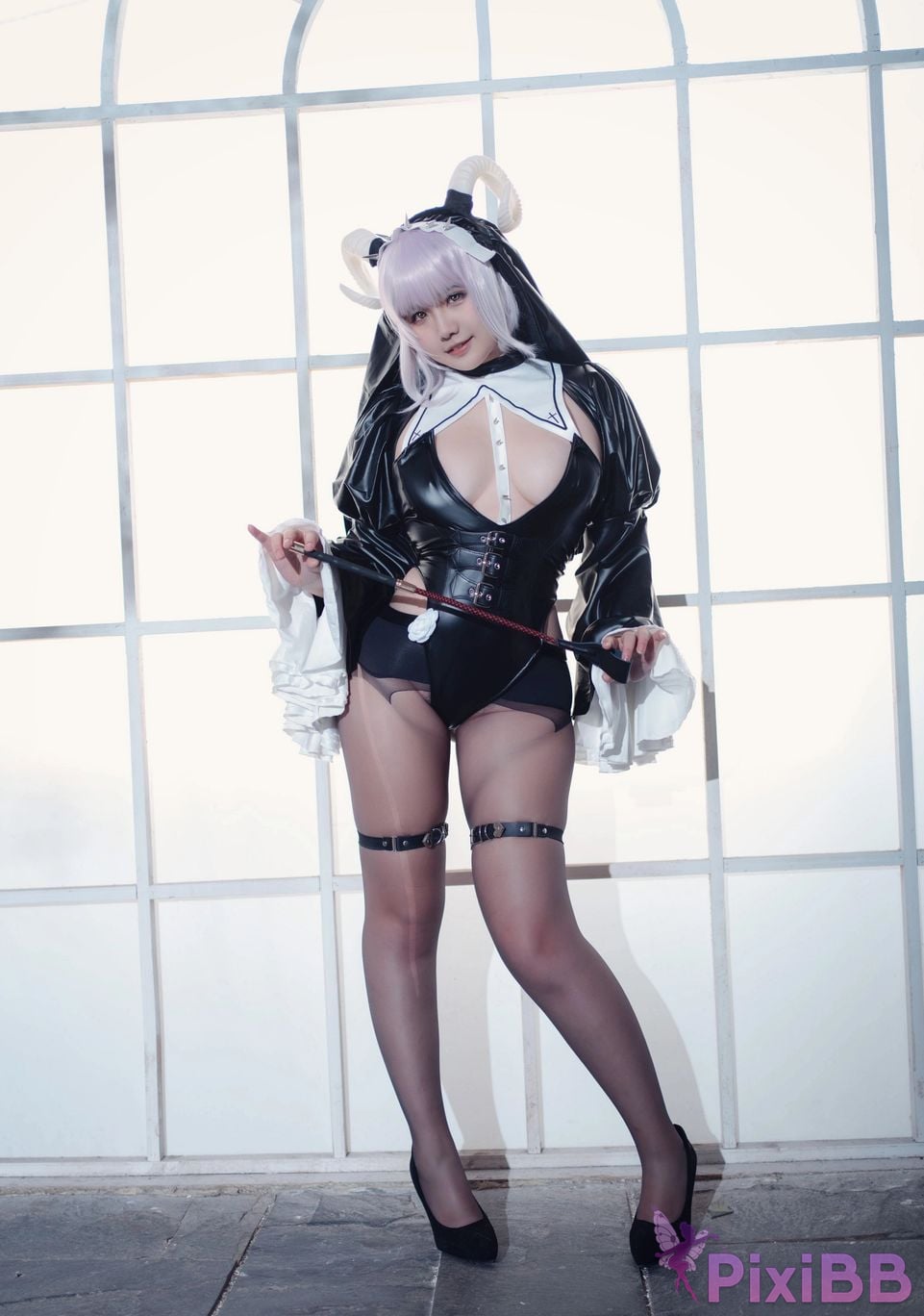 Cosplayer Ah Ban is very happy today Crotchless pants devil PixiBB.COM 013