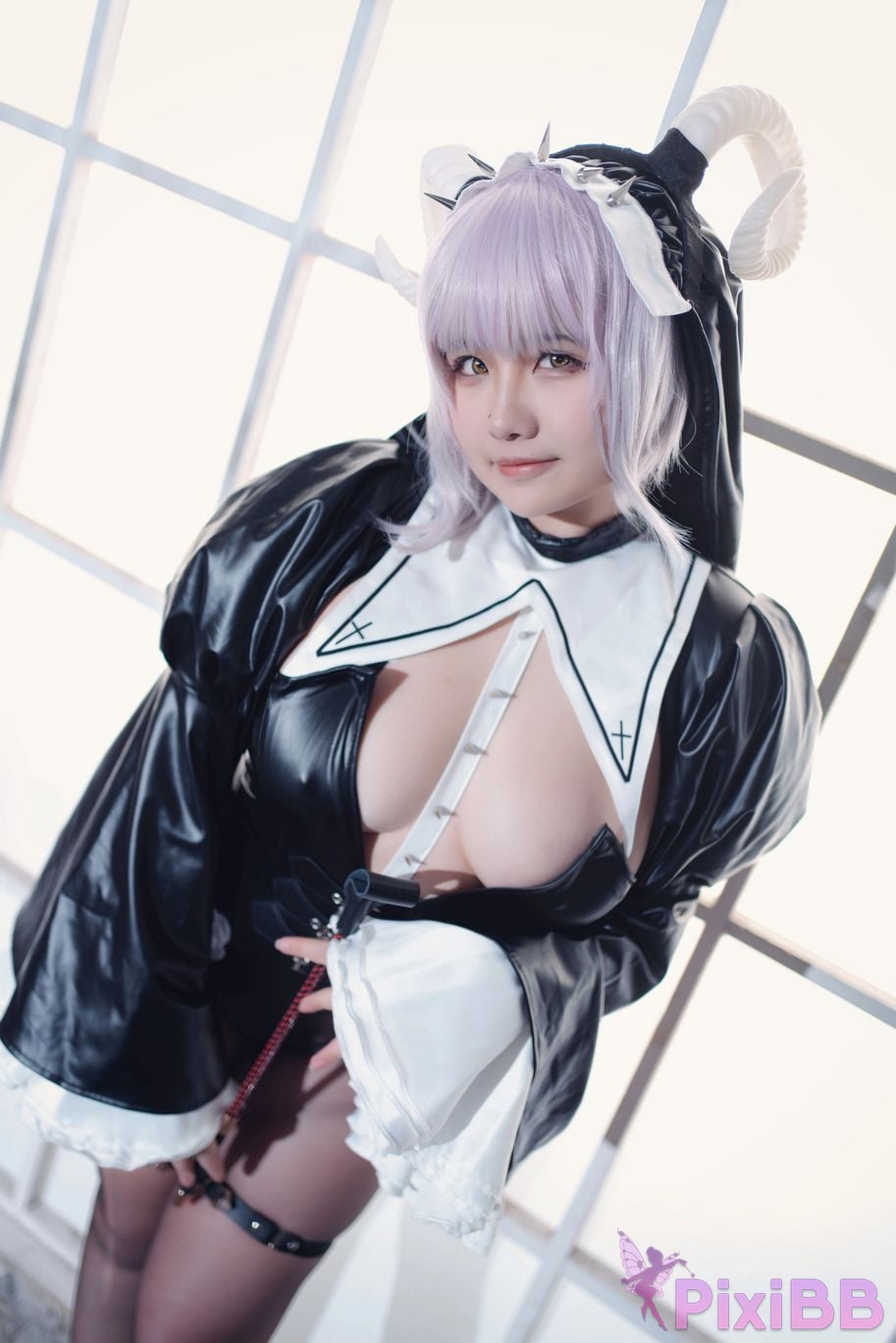 Cosplayer Ah Ban is very happy today Crotchless pants devil PixiBB.COM 019