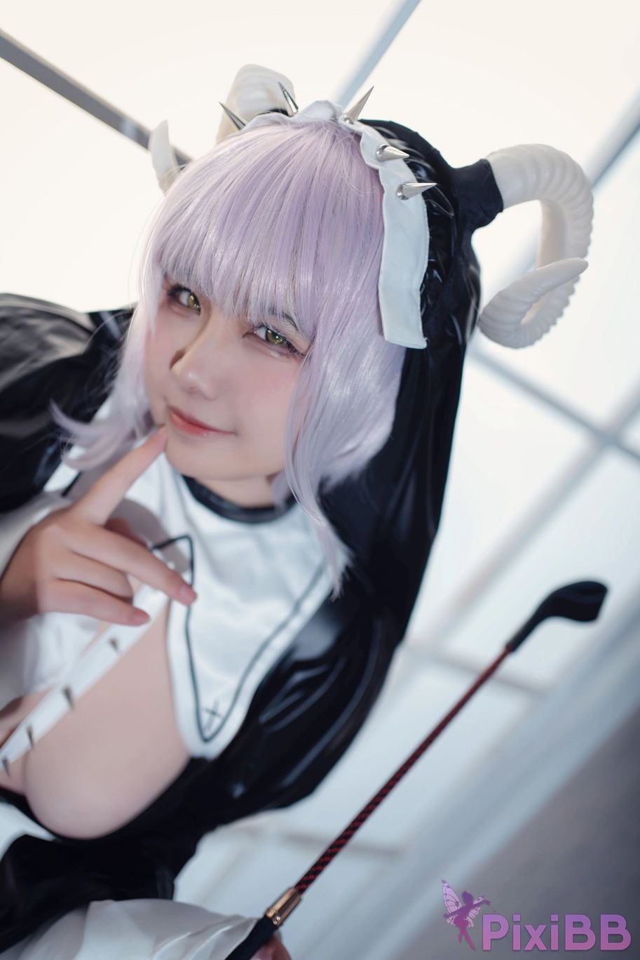Cosplayer Ah Ban is very happy today Crotchless pants devil PixiBB.COM 022