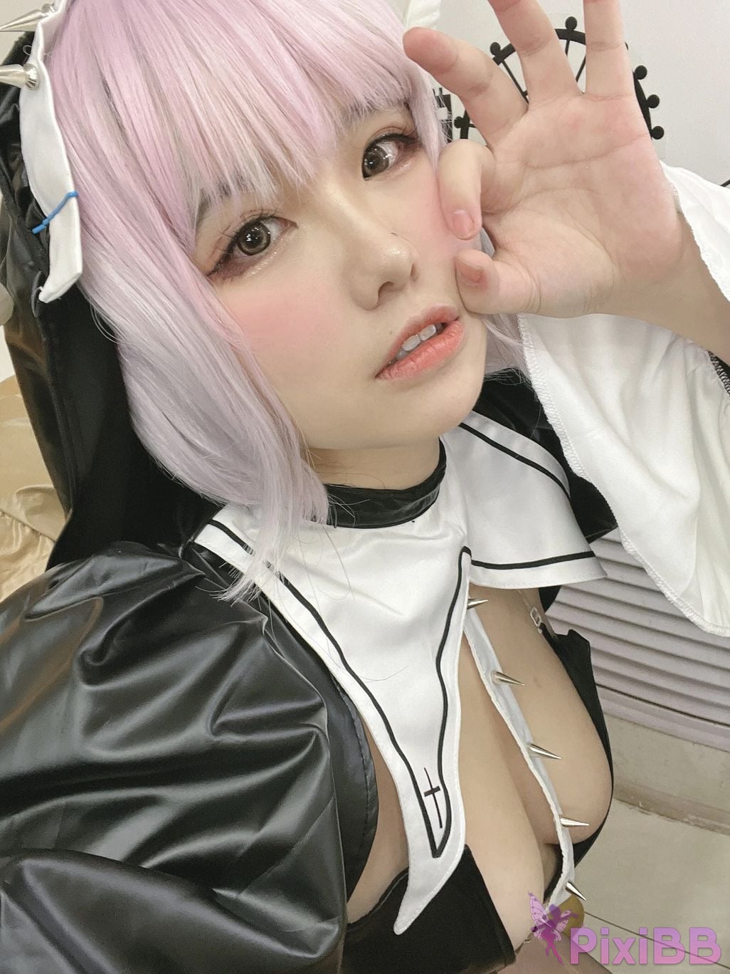 Cosplayer Ah Ban is very happy today Crotchless pants devil PixiBB.COM 070