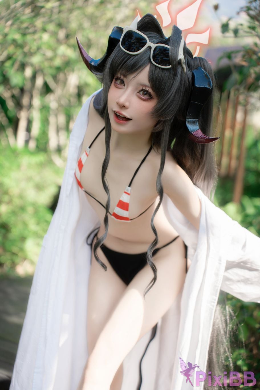 Cosplayer Zhiyue Etsu ko Azure Files Kinugawa Kasumi swimsuit PixiBB.COM 006
