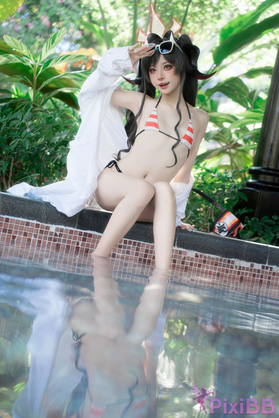 Cosplayer Zhiyue Etsu ko Azure Files Kinugawa Kasumi swimsuit PixiBB.COM 008