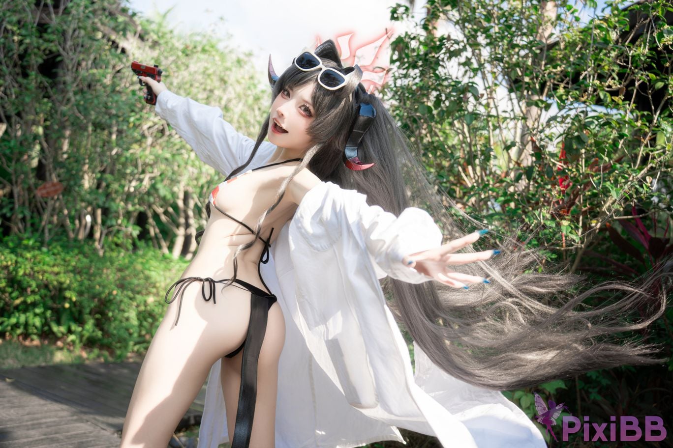 Cosplayer Zhiyue Etsu ko Azure Files Kinugawa Kasumi swimsuit PixiBB.COM 011