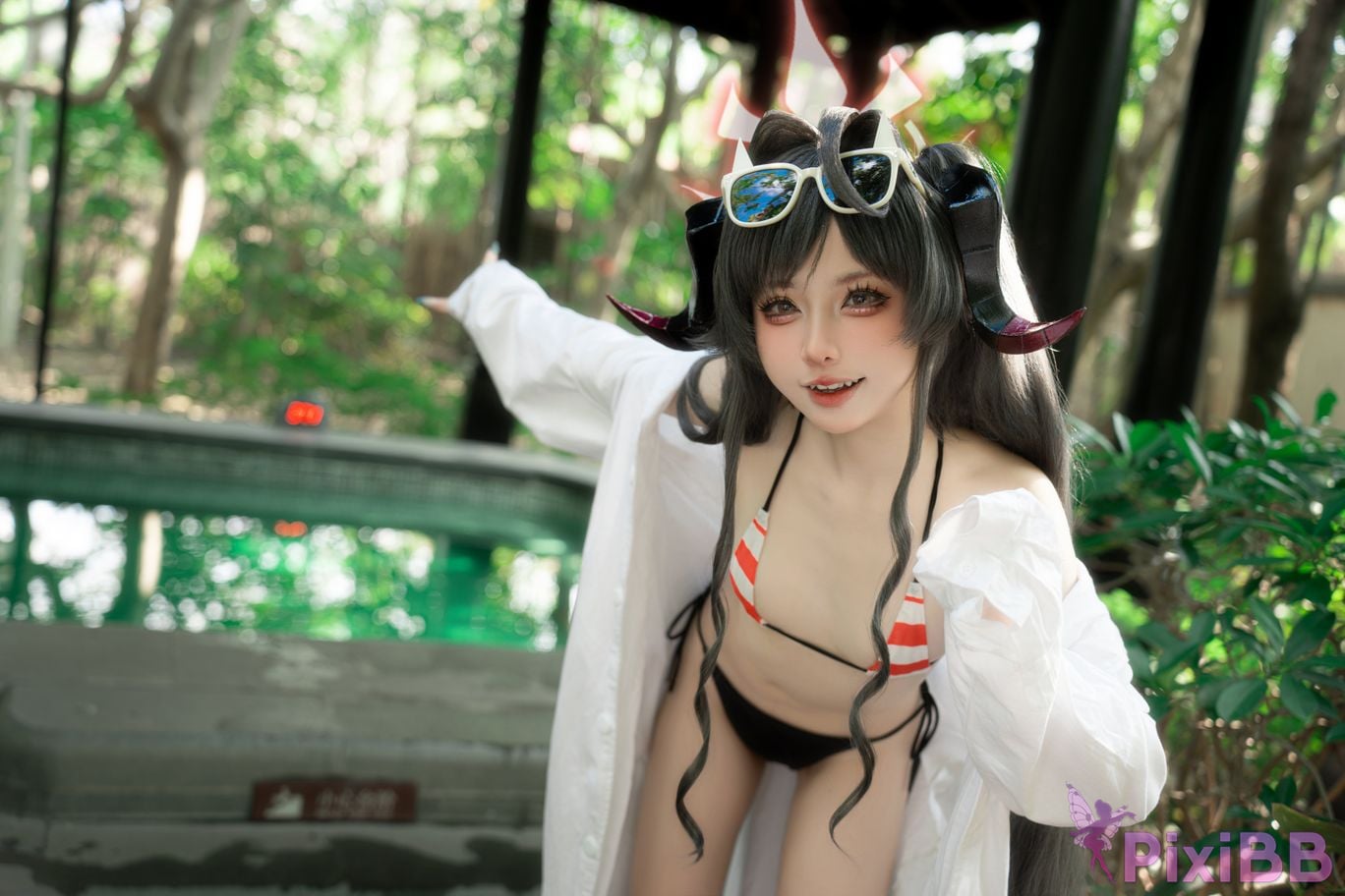 Cosplayer Zhiyue Etsu ko Azure Files Kinugawa Kasumi swimsuit PixiBB.COM 013
