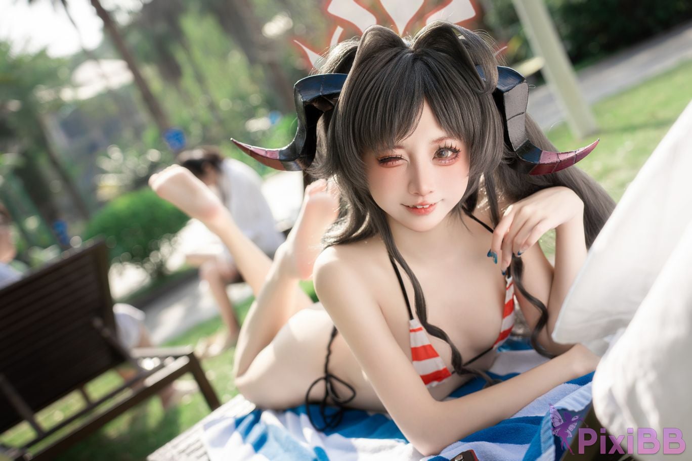 Cosplayer Zhiyue Etsu ko Azure Files Kinugawa Kasumi swimsuit PixiBB.COM 016
