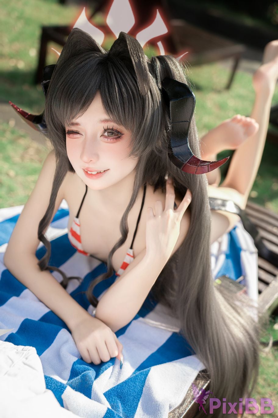 Cosplayer Zhiyue Etsu ko Azure Files Kinugawa Kasumi swimsuit PixiBB.COM 017