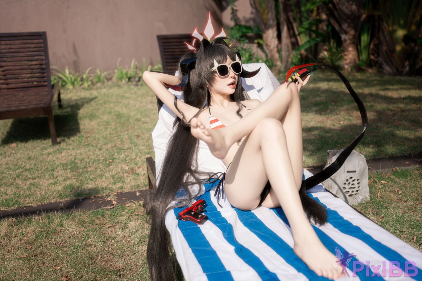 Cosplayer Zhiyue Etsu ko Azure Files Kinugawa Kasumi swimsuit PixiBB.COM 018