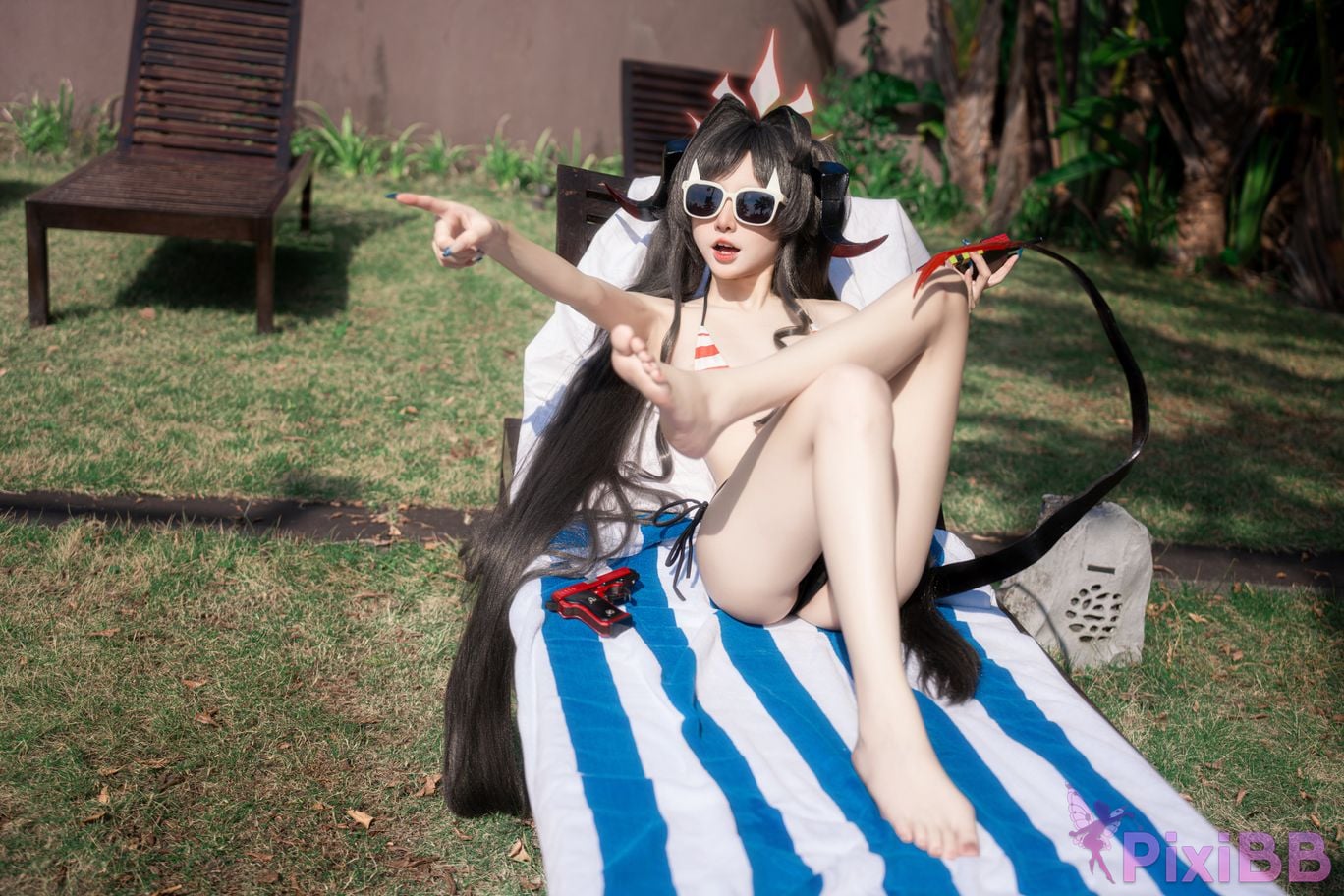 Cosplayer Zhiyue Etsu ko Azure Files Kinugawa Kasumi swimsuit PixiBB.COM 019