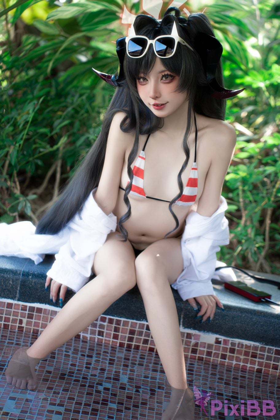 Cosplayer Zhiyue Etsu ko Azure Files Kinugawa Kasumi swimsuit PixiBB.COM 020