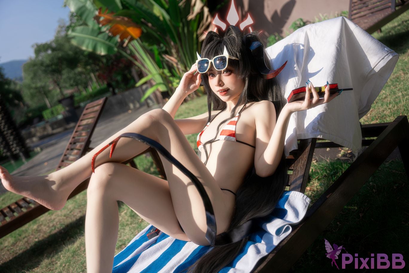 Cosplayer Zhiyue Etsu ko Azure Files Kinugawa Kasumi swimsuit PixiBB.COM 021