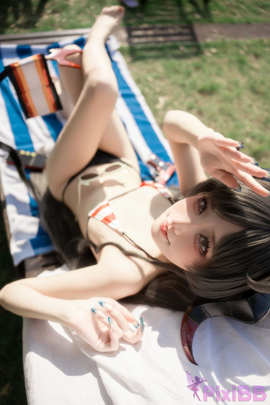 Cosplayer Zhiyue Etsu ko Azure Files Kinugawa Kasumi swimsuit PixiBB.COM 024
