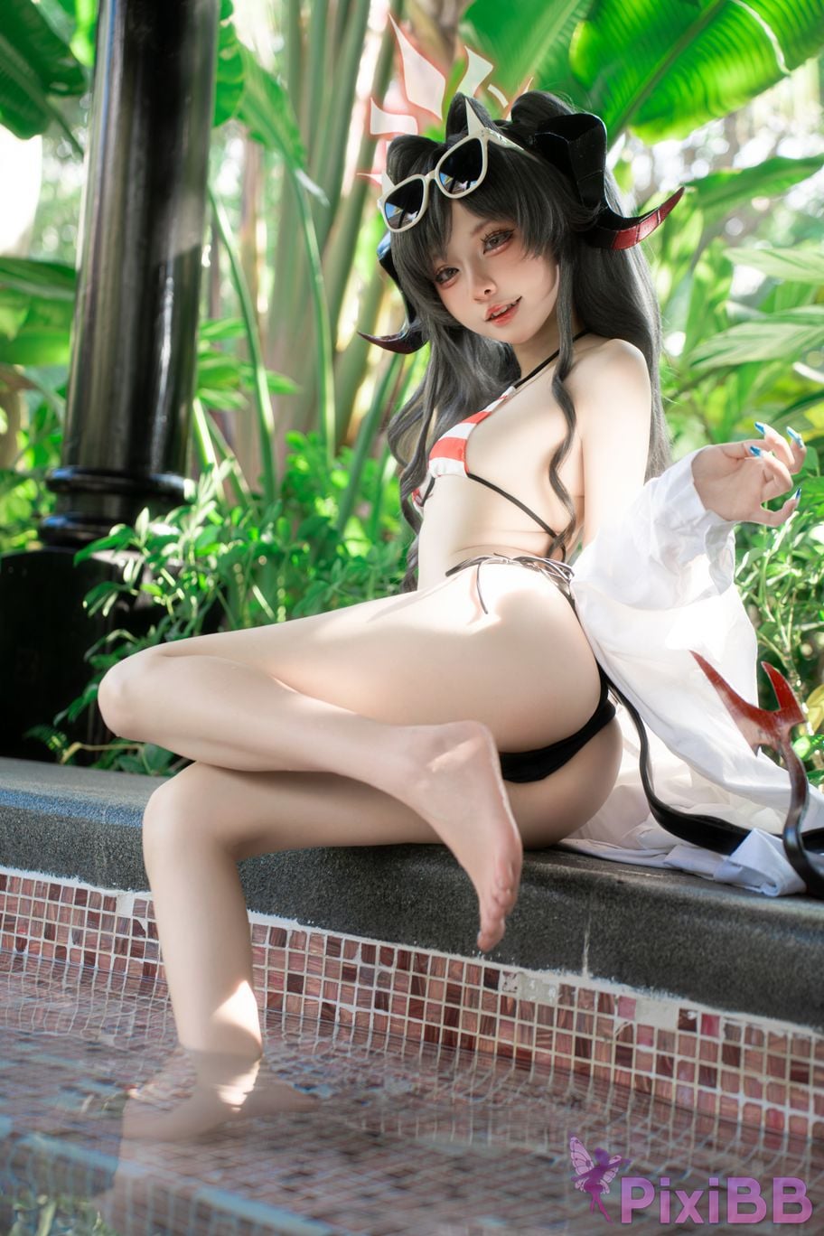 Cosplayer Zhiyue Etsu ko Azure Files Kinugawa Kasumi swimsuit PixiBB.COM 030