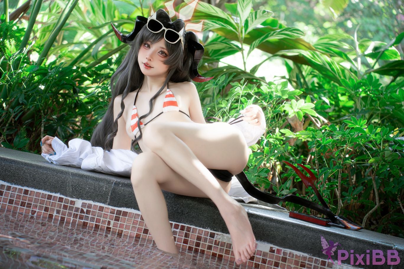 Cosplayer Zhiyue Etsu ko Azure Files Kinugawa Kasumi swimsuit PixiBB.COM 031