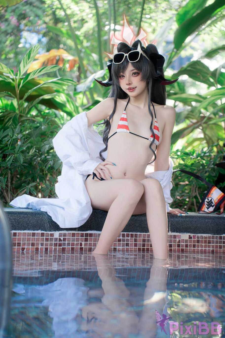 Cosplayer Zhiyue Etsu ko Azure Files Kinugawa Kasumi swimsuit PixiBB.COM 034