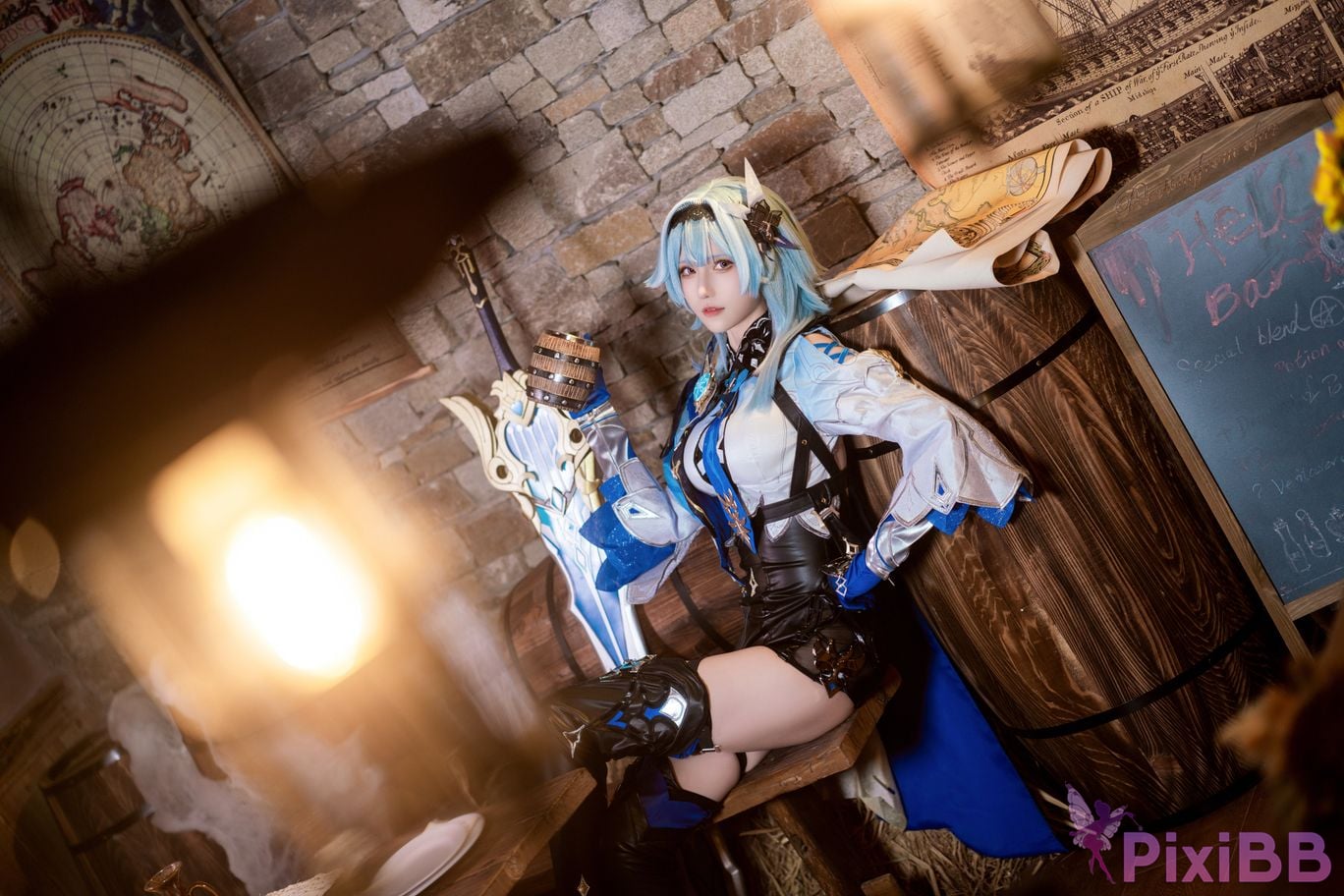 Cosplayer Flowers honoka Genshin Yula PixiBB.COM 001