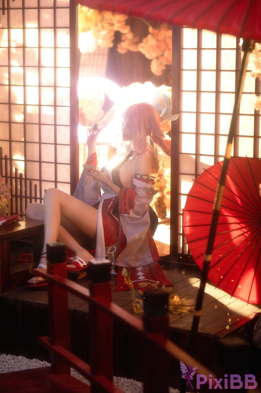 Cosplay Hanako honoka Genshin Impact Yae Kamiko PixiBB.COM 002