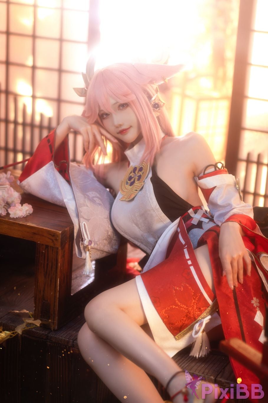 Cosplay Hanako honoka Genshin Impact Yae Kamiko PixiBB.COM 005