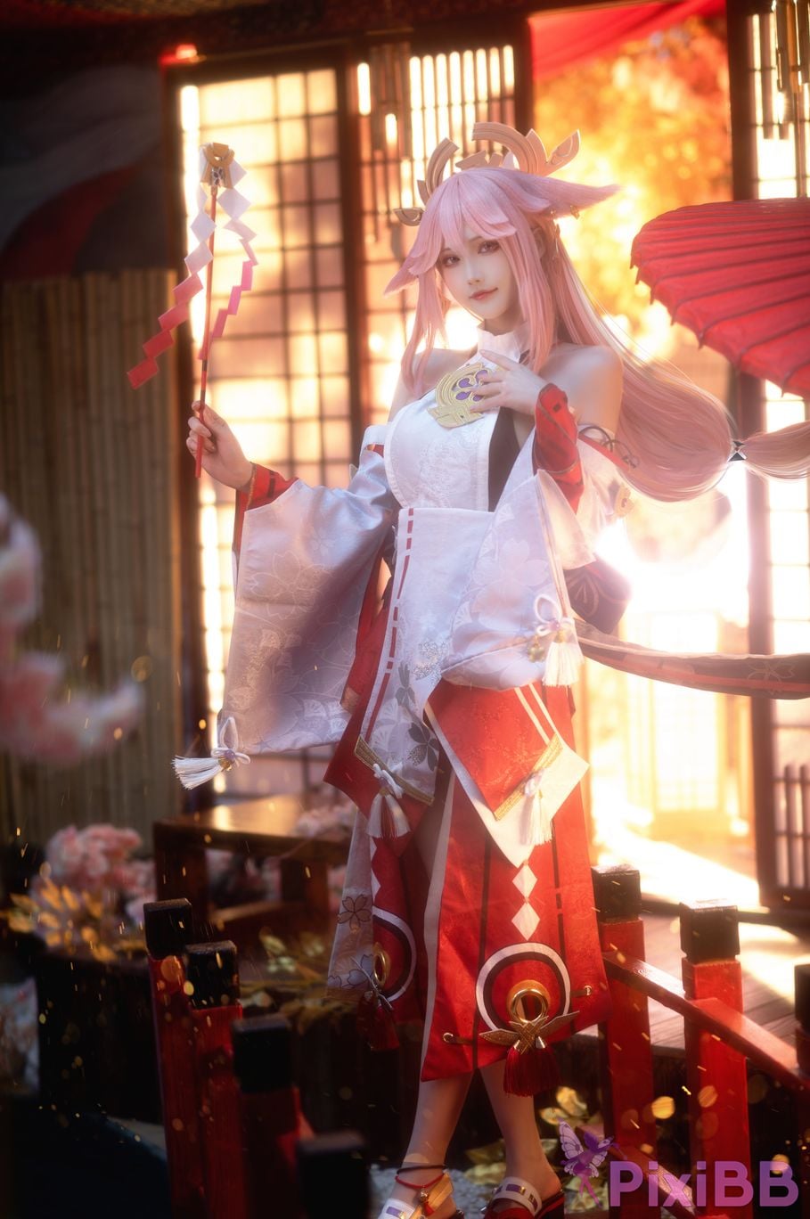 Cosplay Hanako honoka Genshin Impact Yae Kamiko PixiBB.COM 010