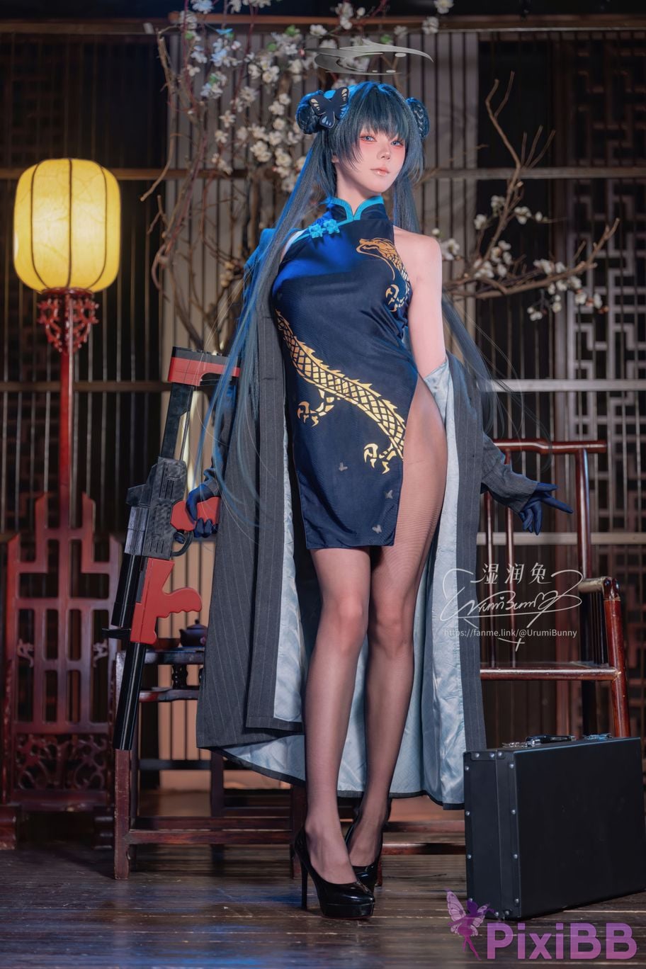 Cosplayer Sticky Dumpling Rabbit 2026 Year 04 Moon Works Blue Archives Concubine Longhua PixiBB.COM 002