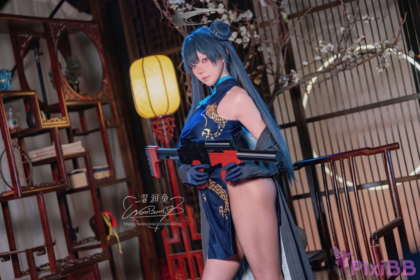 Cosplayer Sticky Dumpling Rabbit 2026 Year 04 Moon Works Blue Archives Concubine Longhua PixiBB.COM 003