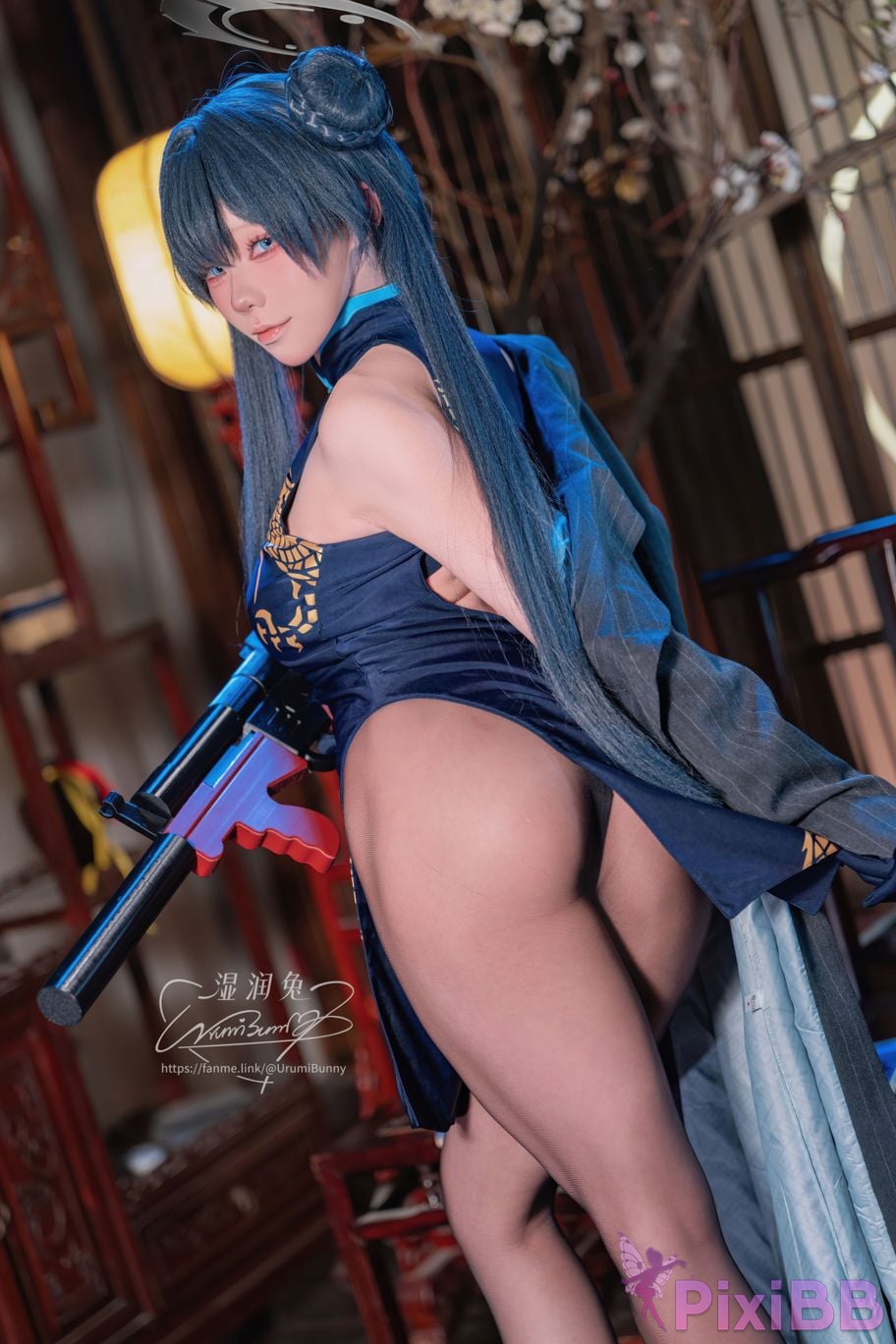 Cosplayer Sticky Dumpling Rabbit 2026 Year 04 Moon Works Blue Archives Concubine Longhua PixiBB.COM 005