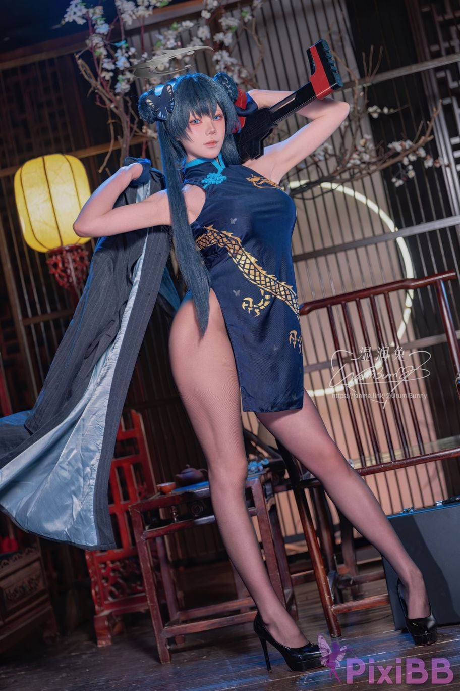 Cosplayer Sticky Dumpling Rabbit 2026 Year 04 Moon Works Blue Archives Concubine Longhua PixiBB.COM 010