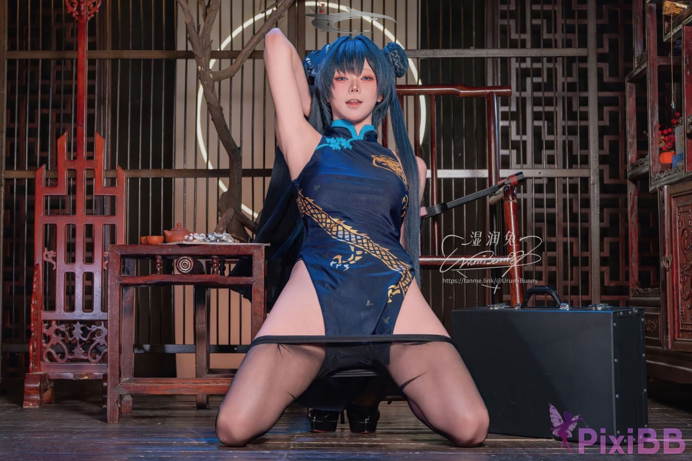 Cosplayer Sticky Dumpling Rabbit 2026 Year 04 Moon Works Blue Archives Concubine Longhua PixiBB.COM 020