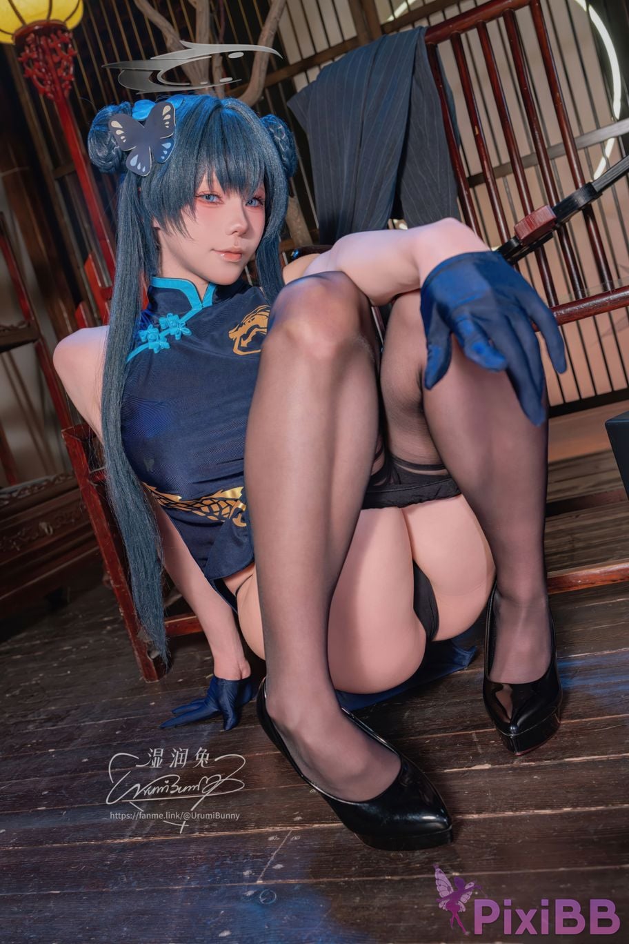 Cosplayer Sticky Dumpling Rabbit 2026 Year 04 Moon Works Blue Archives Concubine Longhua PixiBB.COM 021