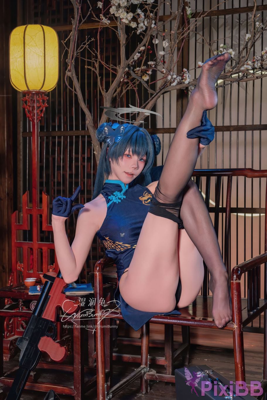 Cosplayer Sticky Dumpling Rabbit 2026 Year 04 Moon Works Blue Archives Concubine Longhua PixiBB.COM 024