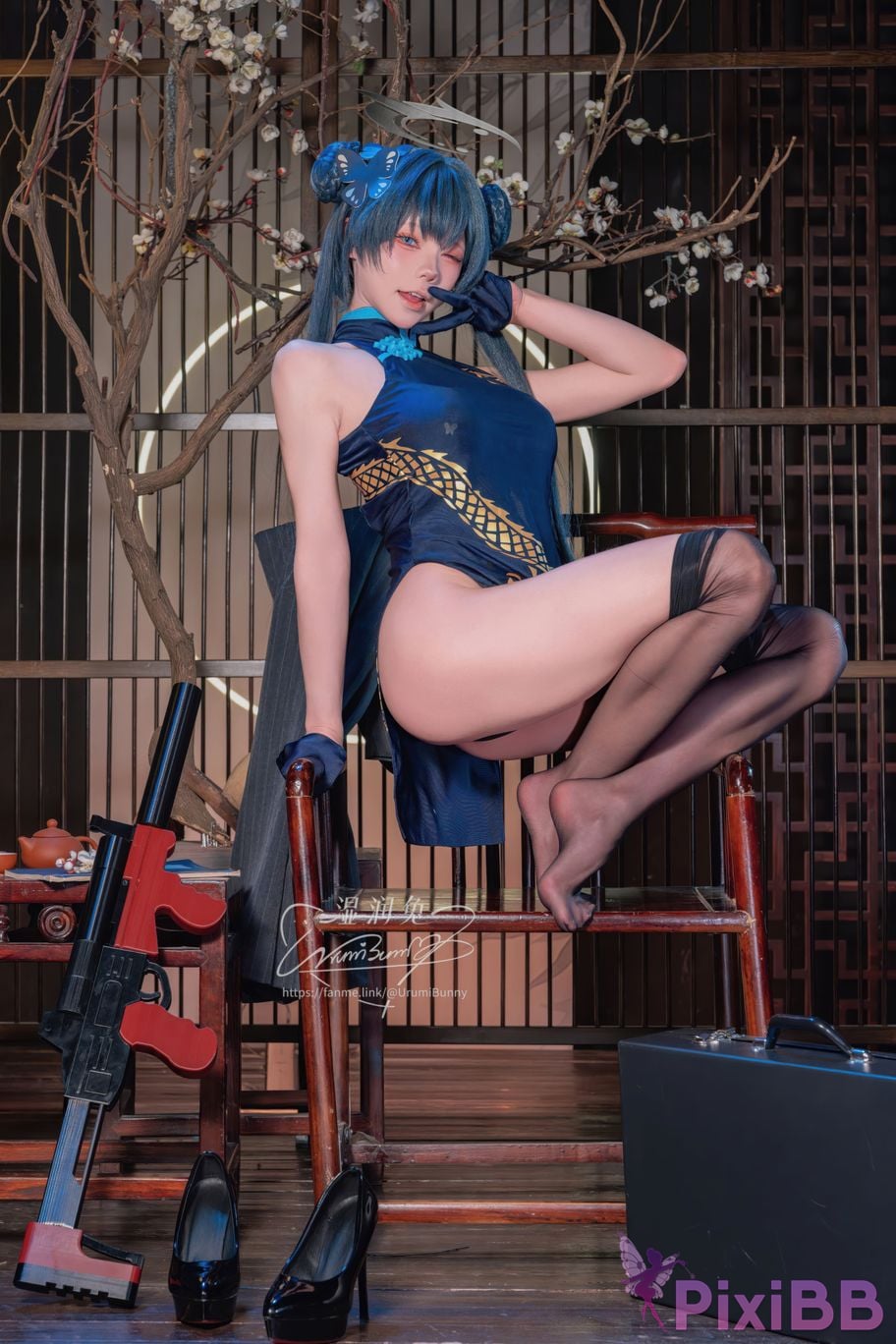 Cosplayer Sticky Dumpling Rabbit 2026 Year 04 Moon Works Blue Archives Concubine Longhua PixiBB.COM 026