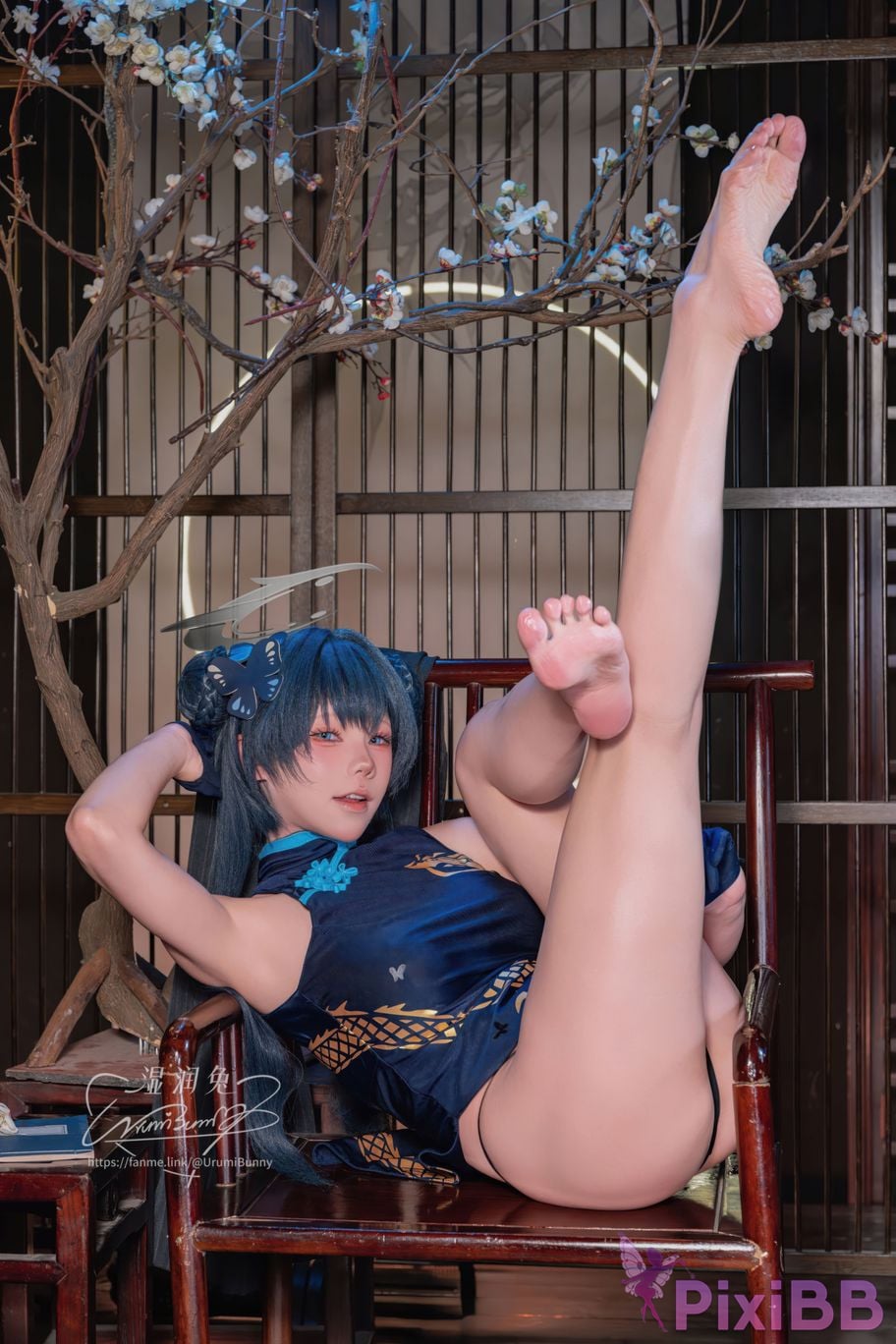 Cosplayer Sticky Dumpling Rabbit 2026 Year 04 Moon Works Blue Archives Concubine Longhua PixiBB.COM 045