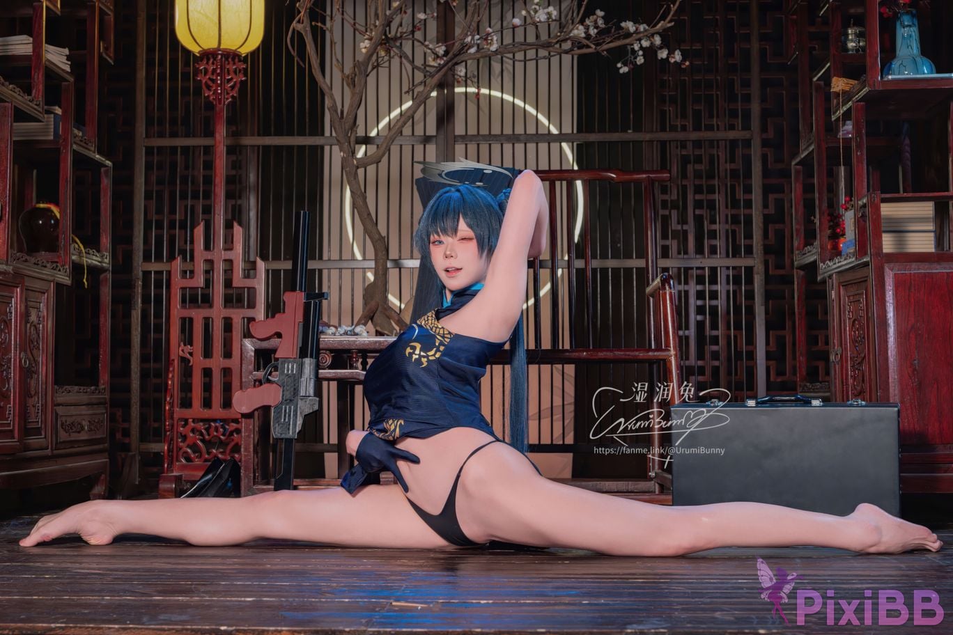 Cosplayer Sticky Dumpling Rabbit 2026 Year 04 Moon Works Blue Archives Concubine Longhua PixiBB.COM 049