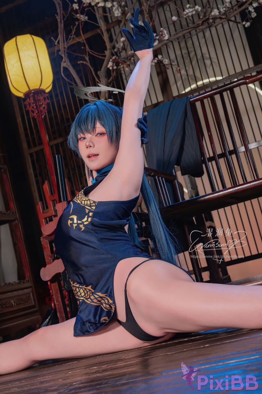 Cosplayer Sticky Dumpling Rabbit 2026 Year 04 Moon Works Blue Archives Concubine Longhua PixiBB.COM 051