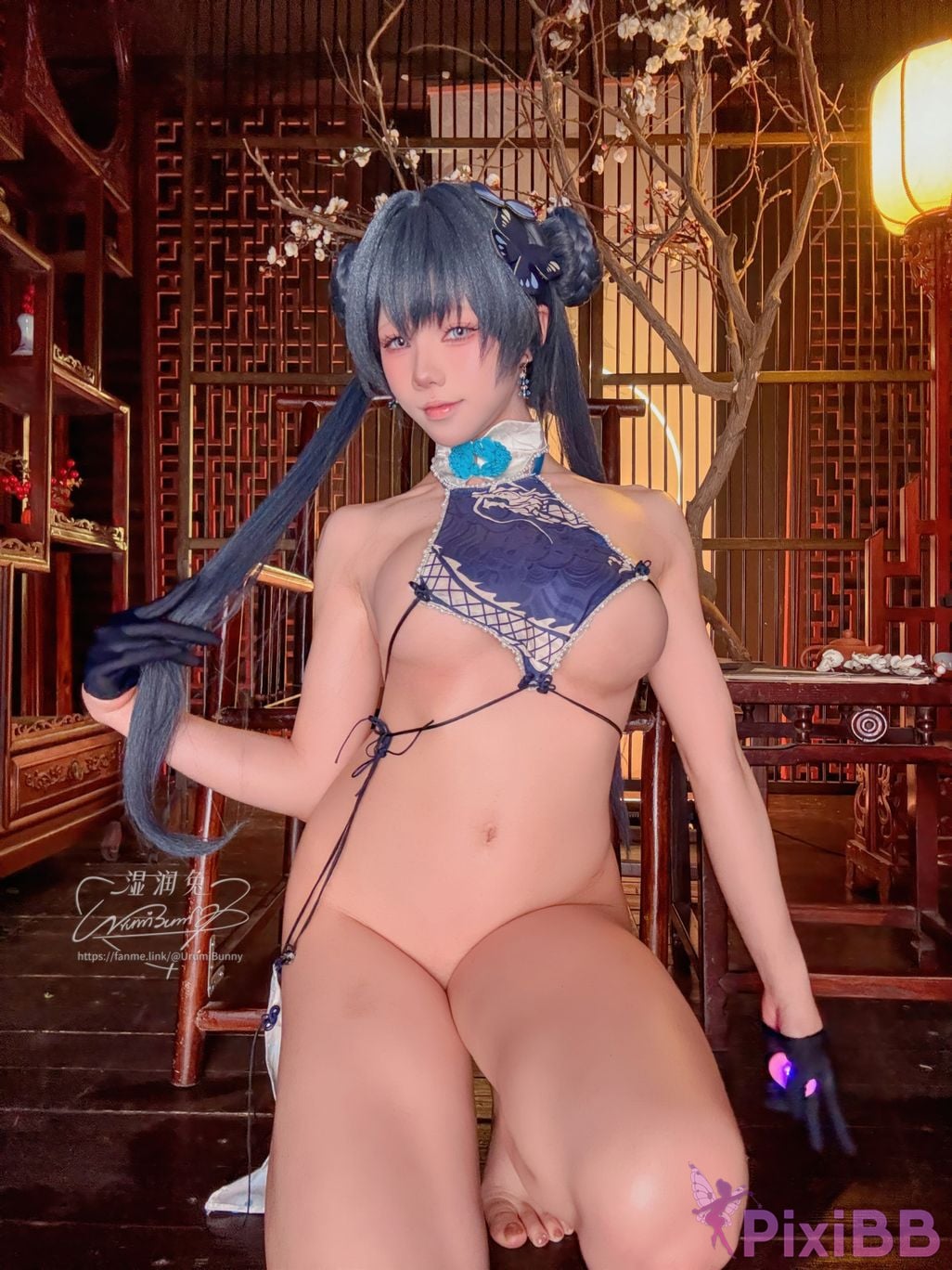 Cosplayer Sticky Dumpling Rabbit 2026 Year 04 Moon Works Blue Archives Concubine Longhua PixiBB.COM 107