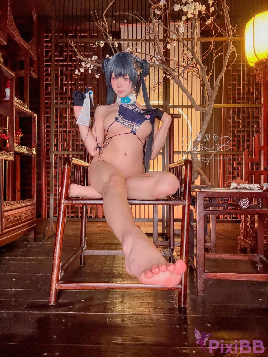 Cosplayer Sticky Dumpling Rabbit 2026 Year 04 Moon Works Blue Archives Concubine Longhua PixiBB.COM 112